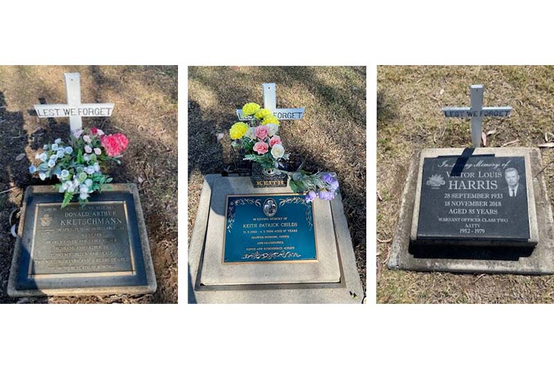 Pittsworth graves with crosses